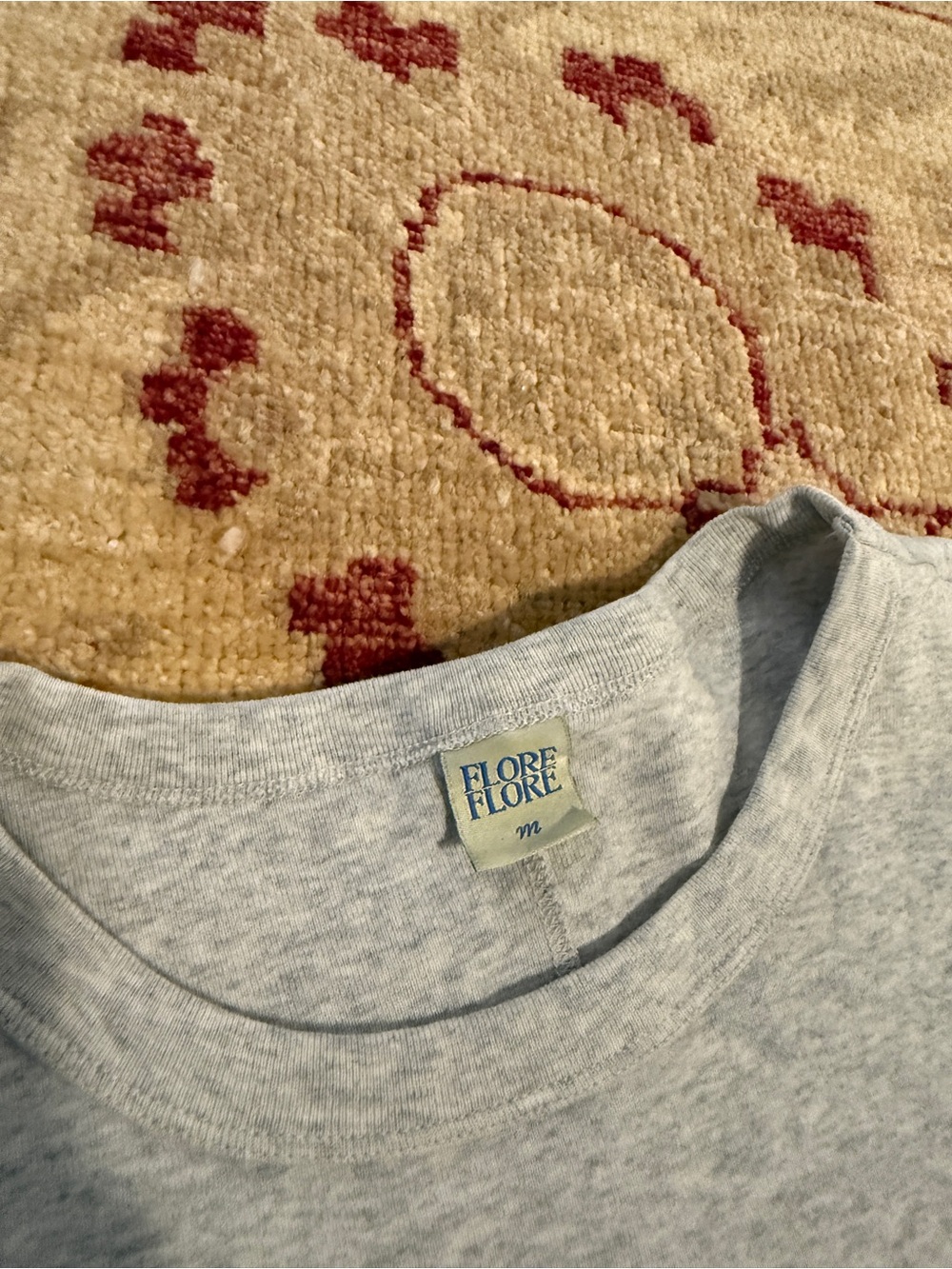 Flore Flore Car T Shirt Grey Medium $125 Cotton - Picture 3 of 3
